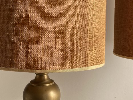 COPPIA DI LAMPADE BASE IN BRONZO